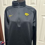 Nike  Iowa Hawkeyes Women’s Large Black Half ZIP Pullover