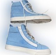 Giuseppe Zanotti Light Blue Acquario London Tr Donna Sneakers Sz 39.5