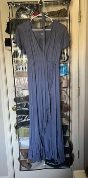 Blue Dress With Wrap