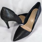 Ciana Black Rhinestone Heels Pump Size 10