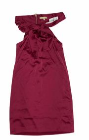 Luna Merlot Mini Halter Dress Size S Small