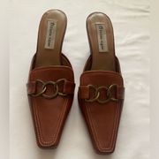 Rajo Brown Leather Mules - Women’s 7.5