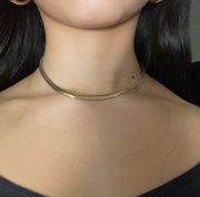 Forever 21 Gold Snake Choker