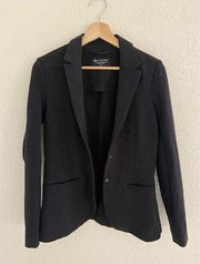 Athleta Venice Textured Heathered Dark Gray Snap Button Jacket Blazer