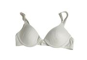 MAIDENFORM Womens 34A White Padded Underwire Back Closure Push-Up Bra