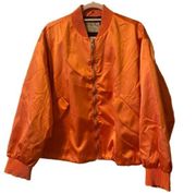 NWOT Free People FP We The Free Echo Orange Bomber Jacket size M Medium