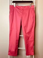 Coral Pink Taylor Crop Trouser 10