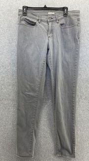 Eileen Fisher Women's Gray Wash Jeans 12 Skinny Pants Organic Cotton USA Made