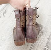 Brown Leather Ankle Boots