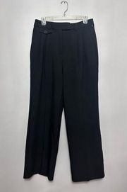 1. State Womens Dress Career Pants Black High Rise Pockets Pleated Stretch 8 New