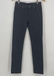 Loro Piana Women's Skinny Jeans Cotton Stretch Dark Gray Denim Size 38