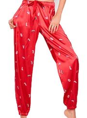 Victoria’s Secret LOVE Satin Jogger Lounge Pants 