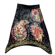 Desigual Floral Crochet Asymmetrical Hem Skirt Sz Small