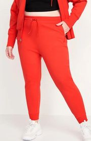 High-Waisted Dynamic Fleece Jogger Sweatpants in Bright Coral 4X NWT