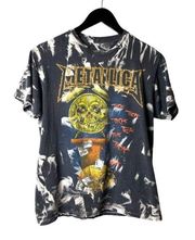 Urban Outfitters Metallica Death Is Pain T Shirt Gray White Medium M Rock Band Skull Graphic Tee