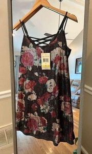 Eyeshadow Soft Black Sequins Shift Party Dress NWT Size Medium