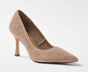 Ann Taylor New Mila Perforated Suede Pumps