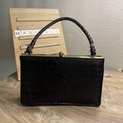 Isaac Mizrahi Target Faux Alligator Baguette Retro Snap