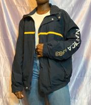 Vintage navy windbreaker jacket 