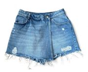 Zara Skort With Front Flap Size 4 Cute Skirt With Inside Shorts Distressed Style