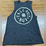 Fall Out Boy Rose Stamp Women's Tank Top S Punk Rock Band Concert Tour Merch