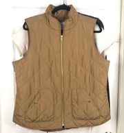 Charter Club quilted woman’s vest large light brown new with tags