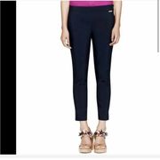 Navy Blue Cropped Trousers Workwear Buisness Casual Pants 4