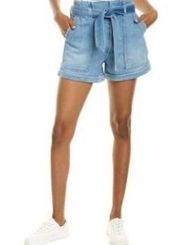 AMO paper bag Jean denim shorts great condition size 25