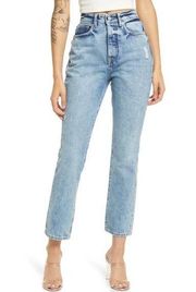 Lovers + Friends Revolve Reece High Rise Slim Straight Leg Jeans  28