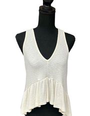 Altar'd State Shimmer Knit Peplum Tank Top size Medium