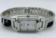 Infinity ladies silver tone Quartz analog watch 18mm MOPdial size 7.5” w/battery