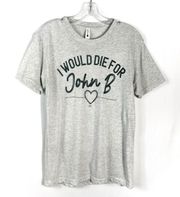 Netflix Outer Banks Gray I Would Die For John B Short Sleeve Graphic T-Shirt S