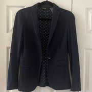 Massimo Dutti Women slim fit navy color blazer