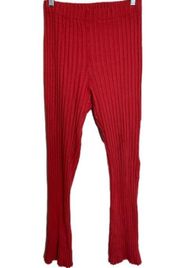 SIMON Miller Red Wide Rib Lounge Pants size Small