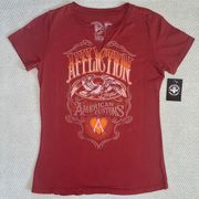 Cask Strength Brick Red American Eagle Graphic Tee Shirt NWD Sz Sm