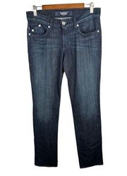 Rock & Republic Stella Straight Leg Denim Jeans Crystals size 28 Aria stl1052X