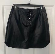 Faux Leather Skirt