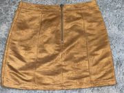 Light Tan Suede Skirt