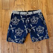 Scotch & soda blue floral Bermuda shorts size 31
