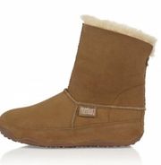 Fitflop mukluk ankle boots chestnut wobbleboard suede boots size 8