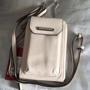 New Enzo Light Taupe Tan Cell Phone Crossbody