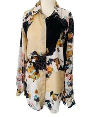3.1 Phillip Lim for Target Blouse Floral Long Sleeve Size Medium M Multicolored