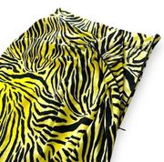 River Island Women’s Yellow/Green Zebra Print Midi Drapey Skirt - Size 12
