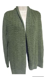 Green Asymmetric knitted Cardigan women s