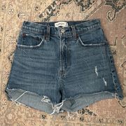 High Rise Denim Shorts 