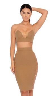 OH POLLY STRAPPY CUT OUT CHAIN TWO PIECE  SET Sz 6
