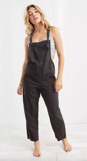 Aerie Werk & Play Twill Denim Overalls Smoked Grey Womens Size Small