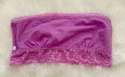 NWT Victoria’s Secret PINK Lilac Purple Lace Bandeau Size M