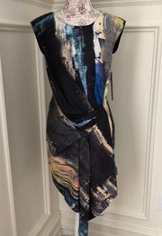 NWT Watercolor Pleat Dress