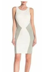 Tart Sleeveless Two Tone Colorblock Sheath Dress - /White Multi